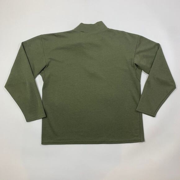 Vintage The North Face Sweatshirt Mens L Large Swamp Green 1/4 Zip Long Sleeve - Picture 8 of 12
